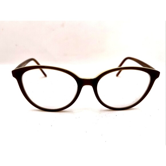 Heart Eyeglasses 1226 Brown/Cream Designer Frames Only Brown 51-16-140 - Picture 1 of 6